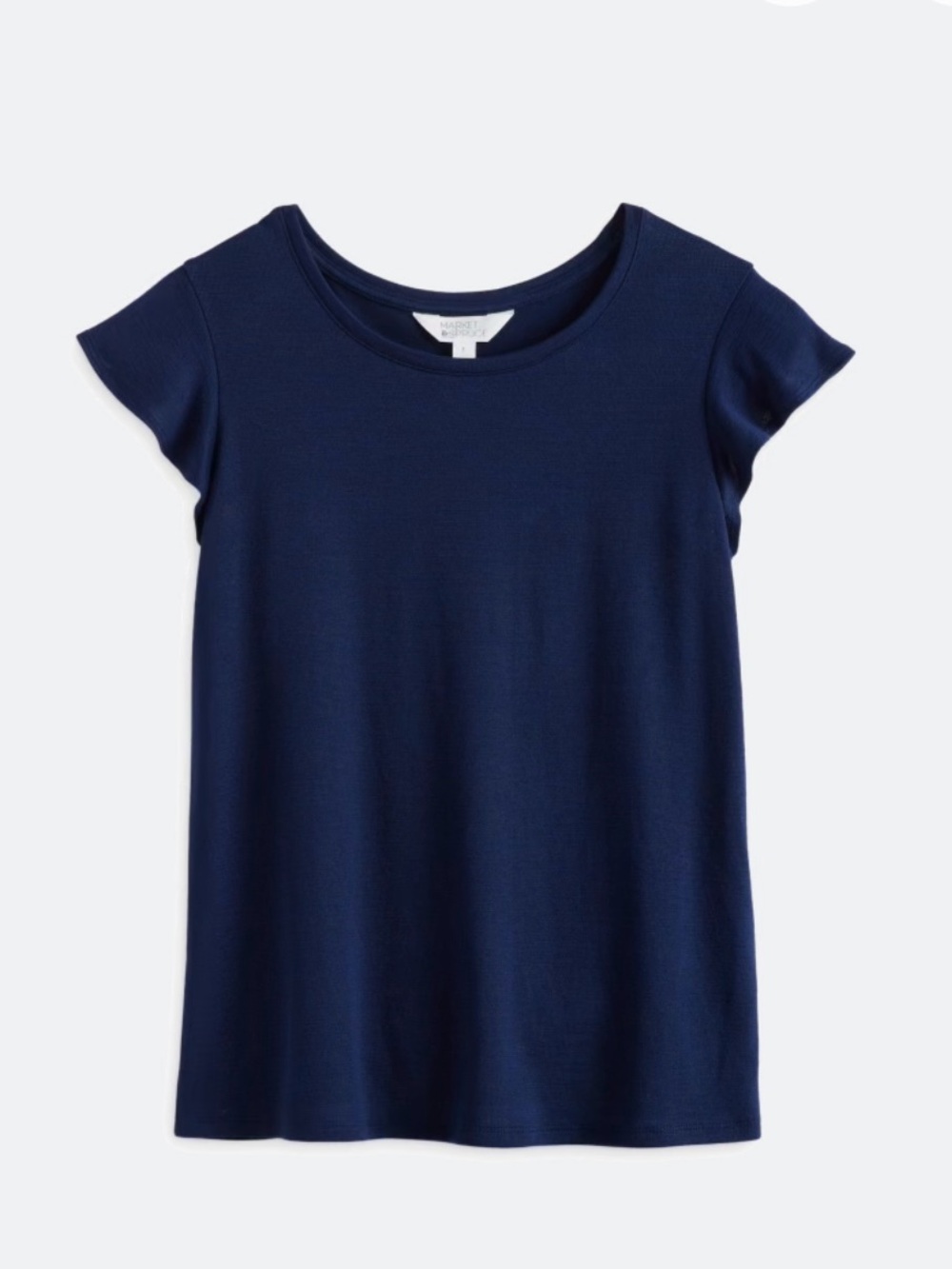 Market & Spruce Luisa Flutter Sleeve Knit Top Size XL NWT